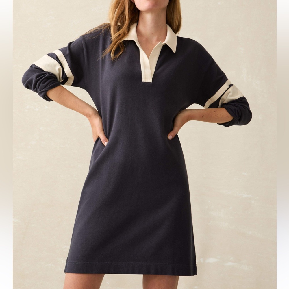 Faberty Sport Jersey Polo Dress Sea Storm‎ Blue XS